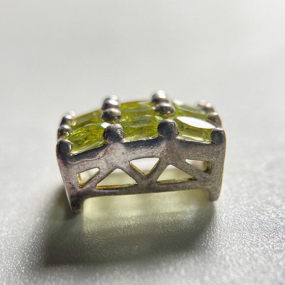 Gold Plated 180 Peridot Slider Pendant - Picture 9 of 12